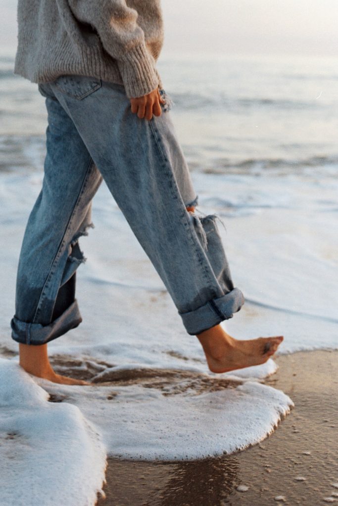 Walking away from a job barefoot in the sand