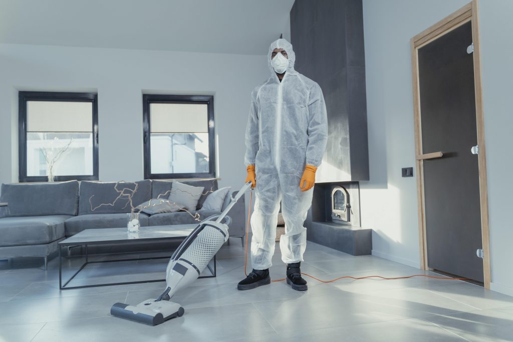 Hoovering away toxicity in a hazard suit